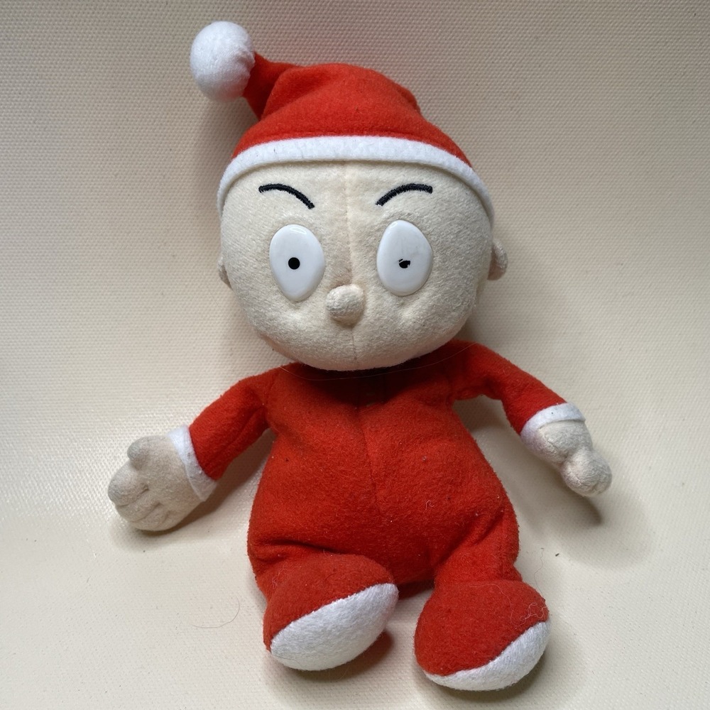 VTG 1997 Nickelodeon RUGRATS TOMMY Bean Bag Friends Plush Toy Doll Red Santa Hat
